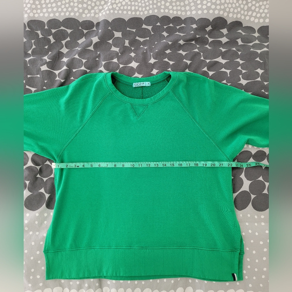 NWOT Stateside Softest Fleece Raglan Side Slit Sweatshirt - kelly green - Picture 5 of 8